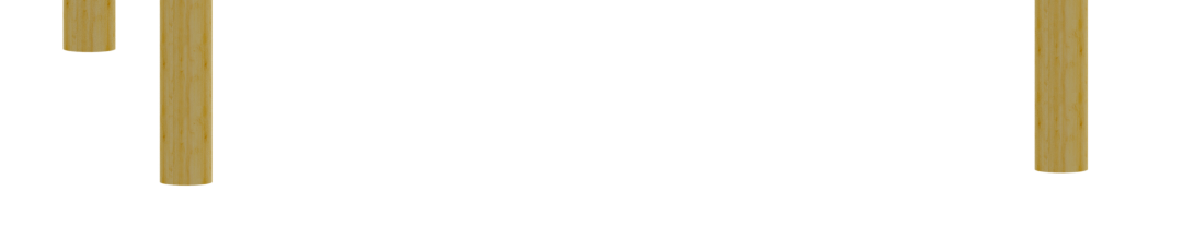 The bottom section of a tiki hut, rendered.